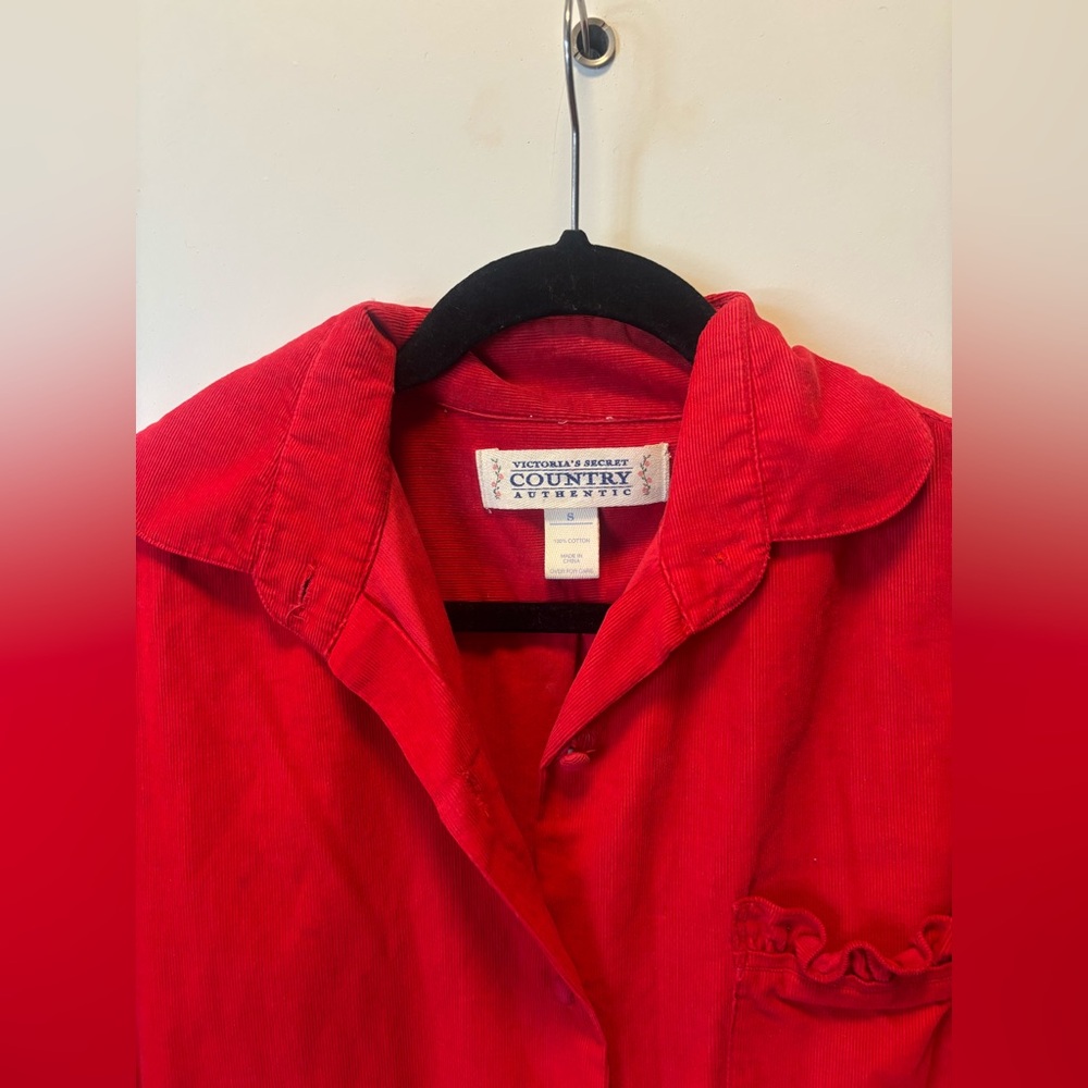 Vintage Victoria's Secret Country red button-down shirt Small - Picture 8 of 12